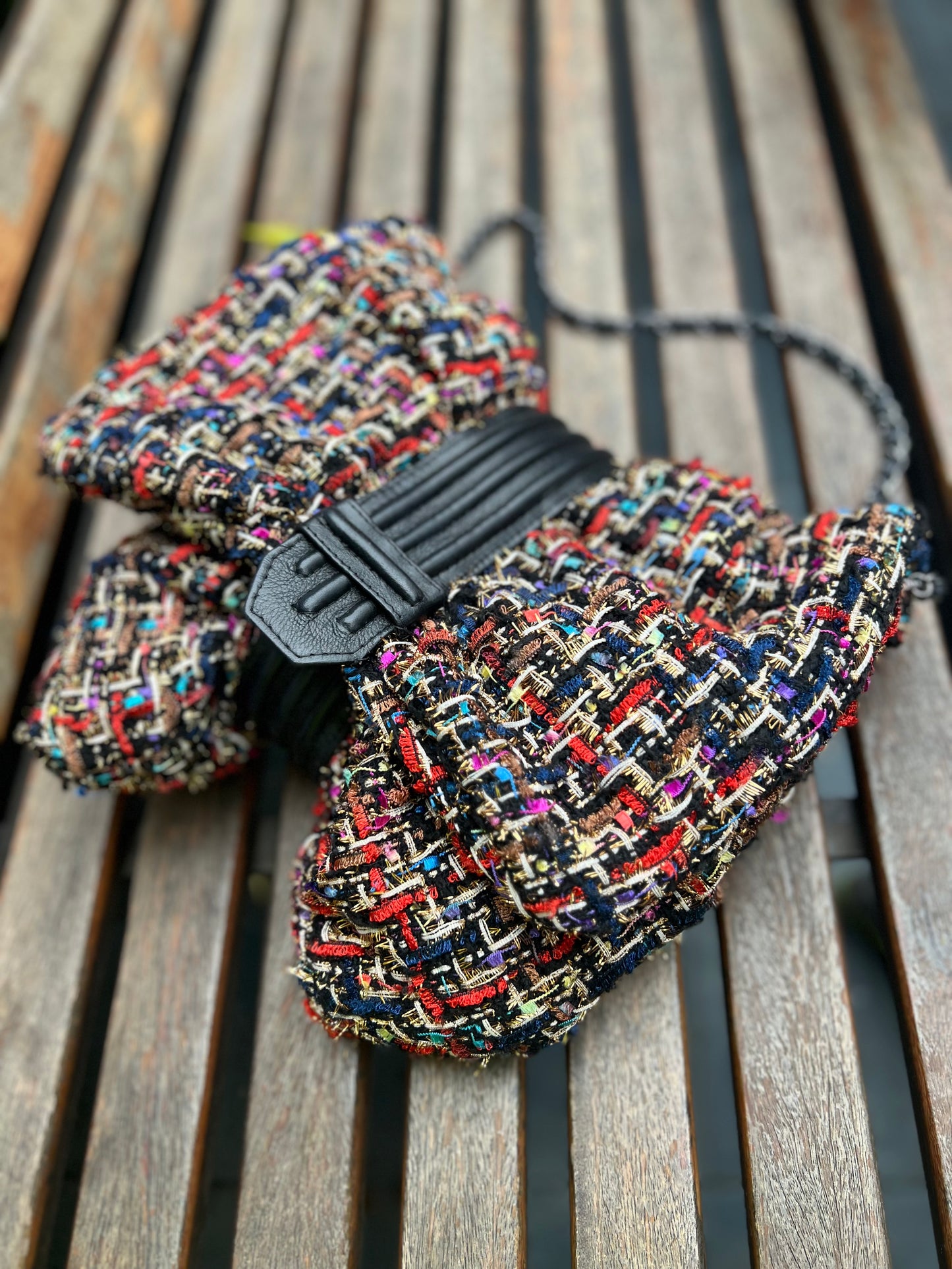 Bolsa Laço Tweed