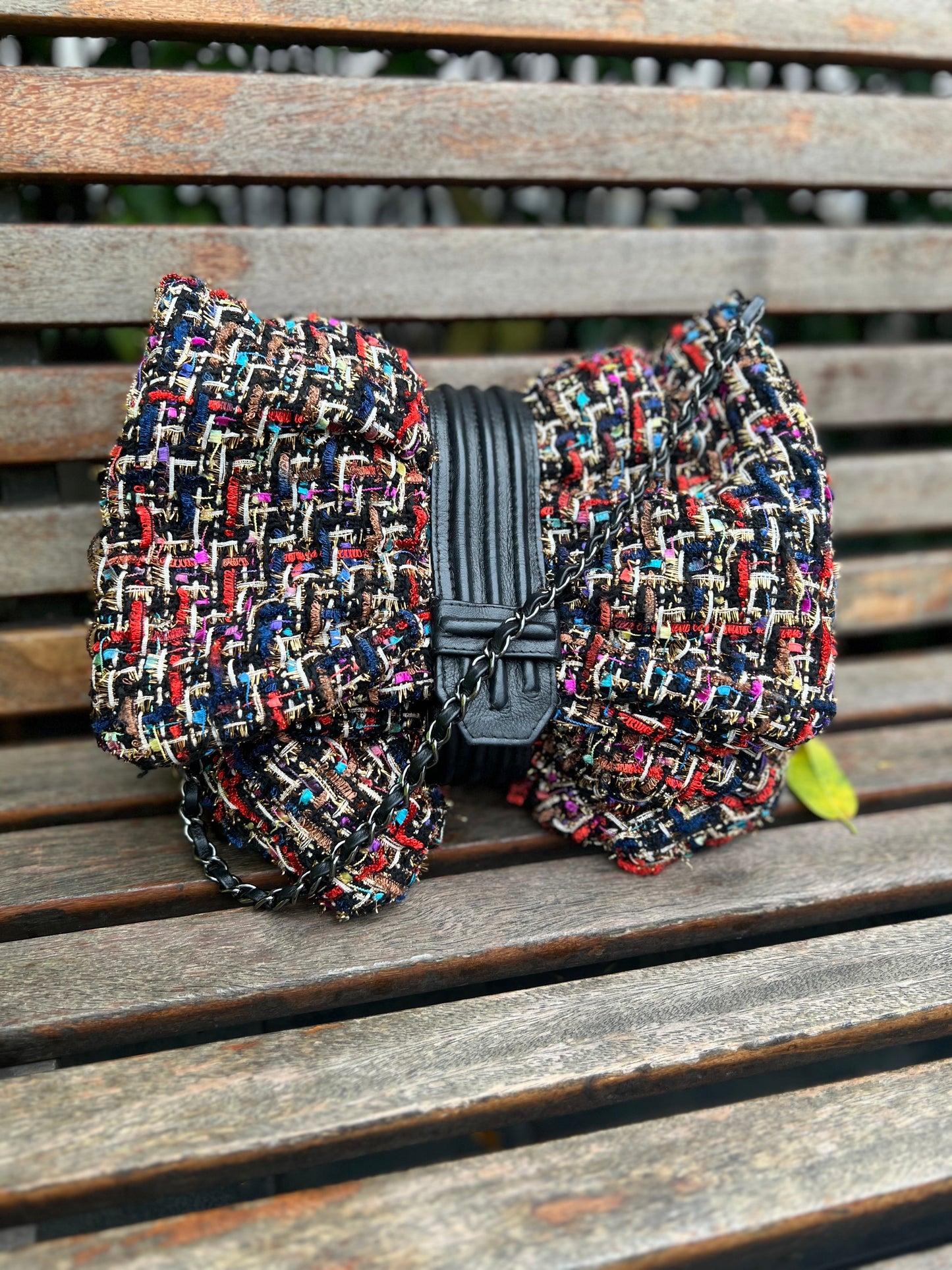 Bolsa Laço Tweed