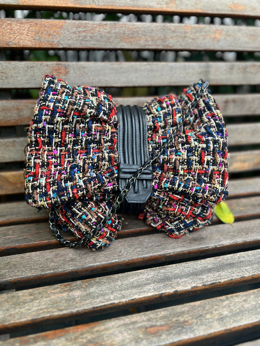 Bolsa Laço Tweed