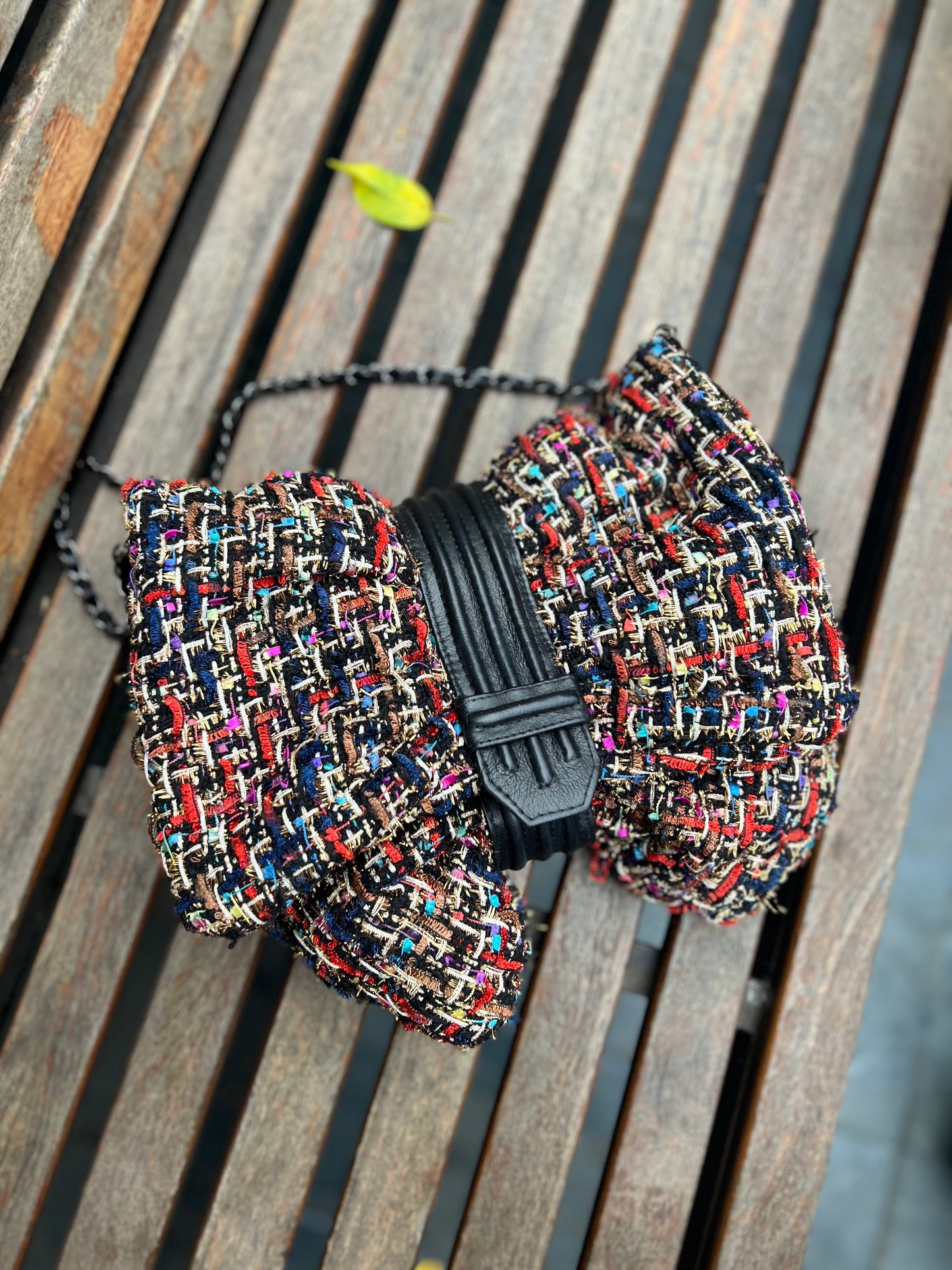 Bolsa Laço Tweed