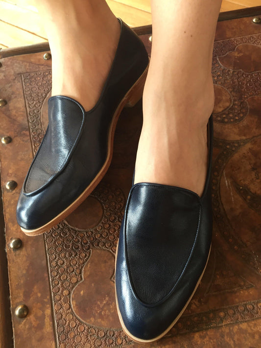 Mocassim feminino couro luxo